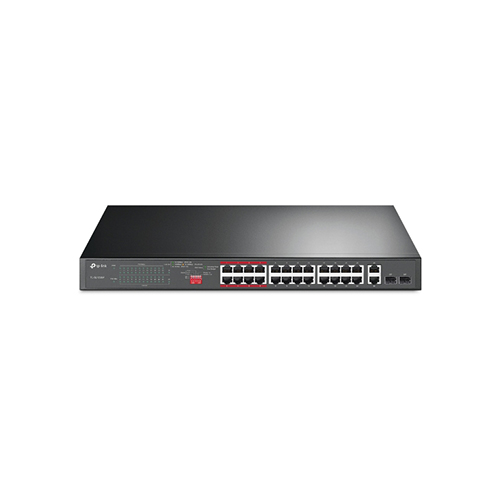 TL-SL1218MP TP-Link TL-SL1226P 24-Port 10/100Mbps + 2-Port Gigabit Unmanaged PoE+ Switch Price in Dubai UAE - Image 1