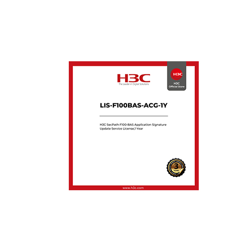 LIS-F100BAS-ACG-1Y H3C LIS-F100BAS-ACG-1Y H3C SecPath F100-BAS Application Signature Update Service License 1 Year - Image 1