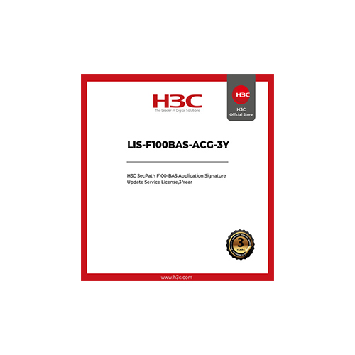 LIS-F100BAS-ACG-3Y H3CLIS-F100BAS-ACG-3Y SecPath F100-BAS Application Signature Update Service License,3 Year - Image 1