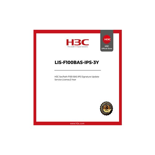 LIS-F100BAS-IPS-3Y H3C LIS-F100BAS-IPS-3Y SecPath F100-BAS IPS Signature Update Service License 3 Year - Image 1