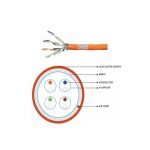 Datacom DC-CL8XSF3OR Datacom Cat8.1 23AWG TIA568 D-2- ISO/IEC 11801-1 25/40G S/FTP LSZH Dca CABLE, 305Mtr, Orange Price in Dubai UAE