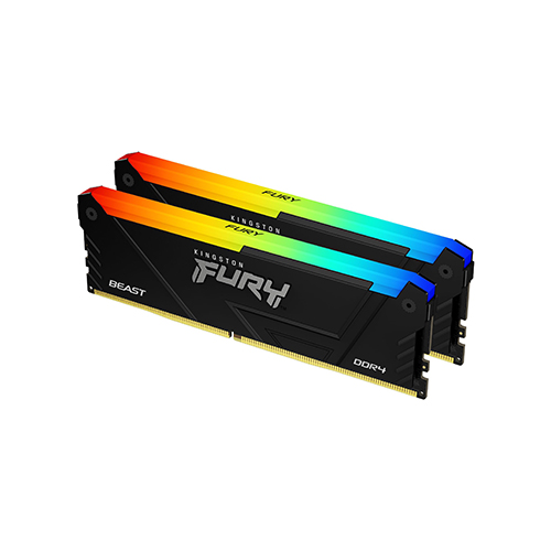 KF432C16BB12AK2-32 Kingston KF432C16BB12AK2/32 32GB 3200MT/s DDR4 CL16 DIMM (Kit of 2) 1Gx8 FURY Beast RGB Price in Dubai UAE - Image 1