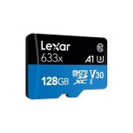 Lexar LSDMI128BB633A 633x microSDXC 128GB – UHS-I, C10, A1, V30, U3, up to 100MB/s Read, 45MB/s Write, with SD Adapter Price in Dubai UAE