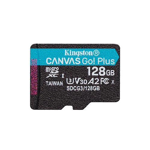 SDCG3-128GBSP Kingston SDCG3/128GBSP 128GB microSDXC Canvas Go Plus 170R A2 U3 V30 Single Pack w/o ADP Price in Dubai UAE - Image 1