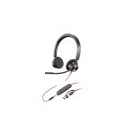 HP Poly 8X222AA Blackwire 3325 Headset (BW3325-M), USB-C with USB-C/A Adapter Price in Dubai UAE