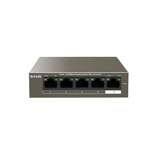 TEF1105P-4-63W- Tenda TEF1105P-4-63W 5-Port 10/100Mbps Desktop Switch with 4-Port PoE Price in Dubai UAE - Image 1