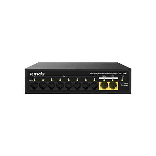 TEF1105P-4-63W Tenda SG110PC 10-Port Gigabit Lite PoE Switch with 8-Port PoE Price in Dubai UAE - Image 1