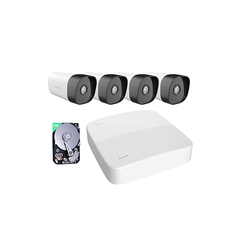 K4P-4TR-1T Tenda K4P-4TR-1T 4-Channel PoE 4MP HD Video Security Kit with 1TB HDD Price in Dubai UAE - Image 1