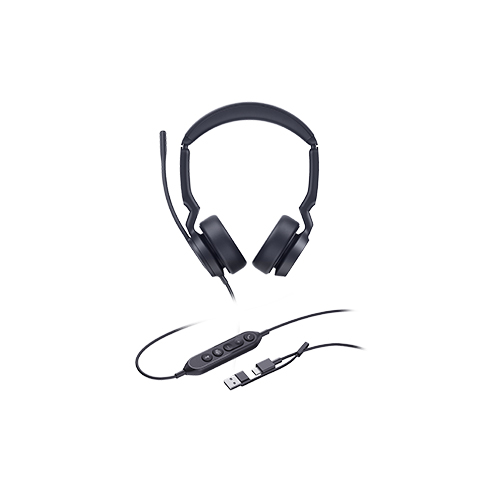 UH44 Yealink UH44 USB-C/USB-A Wired Headset Dual 2-Mic AI Noise Cancellation Price in Dubai UAE - Image 1