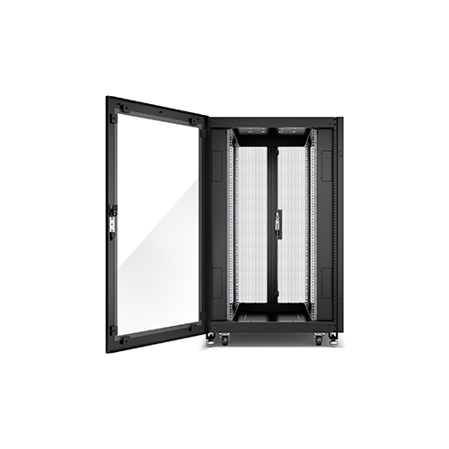 NR8482-G APC NR8482-G GO 24U Rack Cabinet 800mm x 800mm with Glass Door, Roof, Side Panels, Castors & Leveling Feet Price in Dubai UAE - Image 1